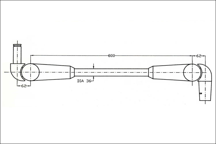 Серии круглой формы 800/830/846 - Engineering detail drawing