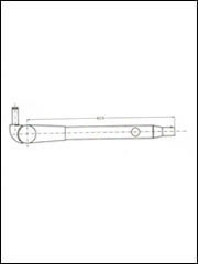 Modelseries OVAL VERTICAL 838 / 843 / 838 with braket and arrest  - Engineering detail drawing