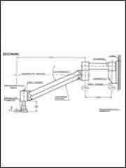 Поворотные кронштейны (штативы) для медицинской техники и промышленности: Серия 655 / 656 / 657 / 660 / 670  - Engineering detail drawing