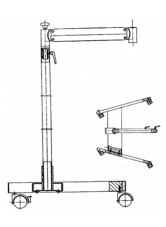 Передвижной штатив Тип 162 - Engineering detail drawing