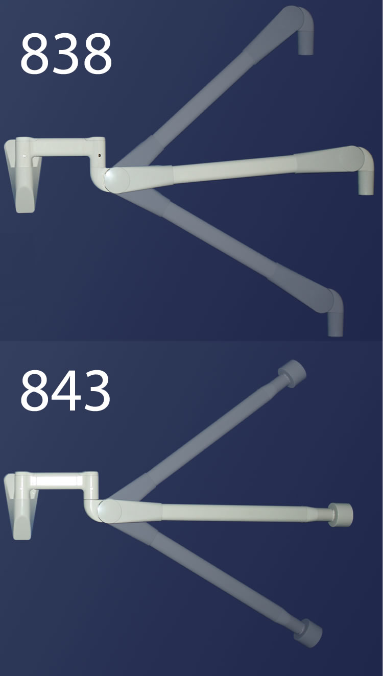Серия овальной формы вертикальный 838 / 843 / 838 то́рмоз и аррети́р - Multiview
