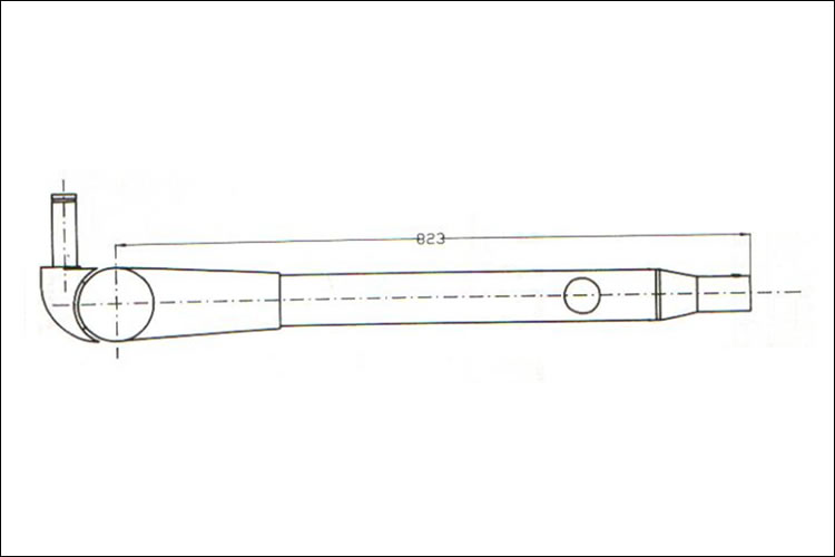 Modelseries OVAL VERTICAL 838 / 843 / 838 with braket and arrest - Engineering detail drawing